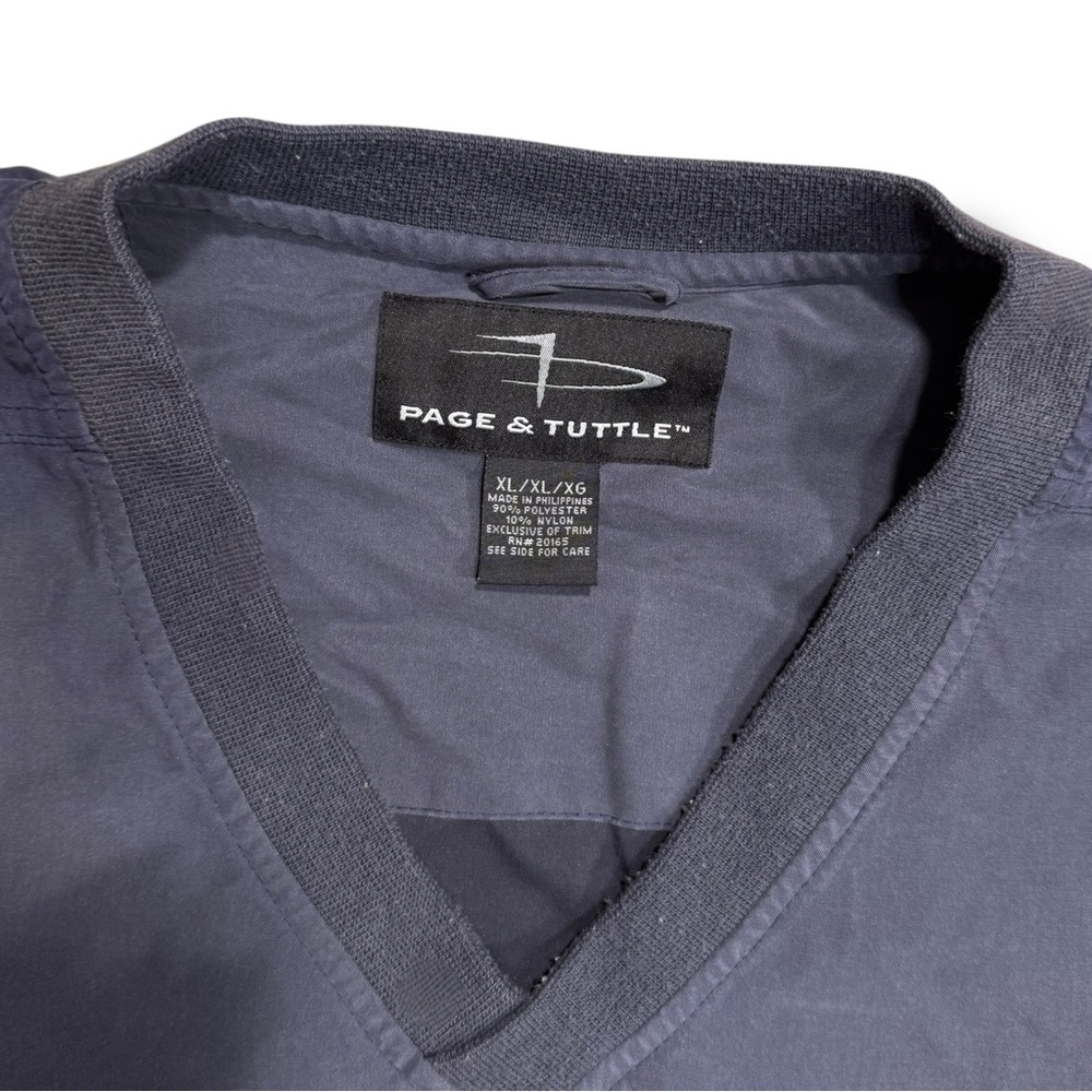 Page & Tuttle Blue Golf Windbreaker Pullover Jacket V-neck Performance Athletic - Picture 7 of 16